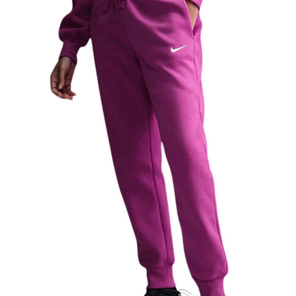 Nike Magenta Track Pants with White Swoosh